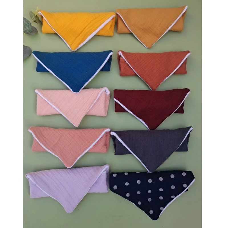 1 Pc Cotton Baby Bibs Solid Color Triangle Scarf Bandana Newborn Feeding Saliva Towel Burp Cloths Baby Stuff Kids Shower G boots baby accessories	