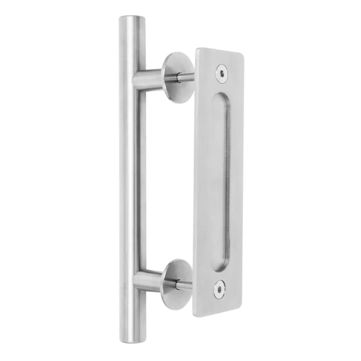 Large Sliding Barn Door Handle 12&rdquo; Both Handle for Exterior of Door & Flush Pull for Interior Modern Barn Hardware