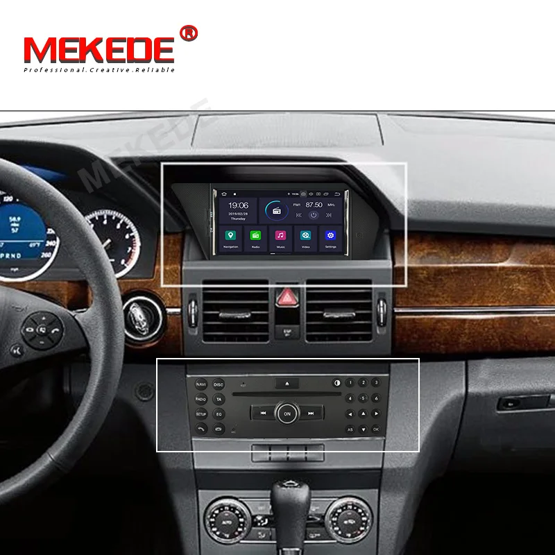 MEKEDE Android 9,0 автомобильный dvd-плеер для MERCEDES BENZ GLK 2008 2009 2010 gps навигация 1 Din автомобильный радиоприемник wi-fi-мультимедиа стерео rds-система