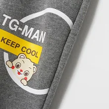 Детская одежда для мальчиков; осенняя одежда; спортивные брюки из чистого хлопка; Детские повседневные свободные брюки; брюки в Корейском стиле для маленьких мальчиков