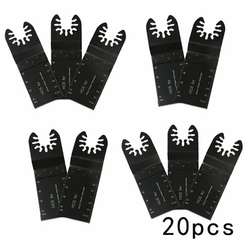 

20pcs 34mm Oscillating Multi Tool Saw Blade Cutter Carbon Steel Straight Scale