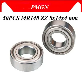 

50pcs/Lot ABEC-5 L-1480ZZ MR148ZZ MR148Z MR148-2Z MR148 ZZ 8x14x4 mm Metal seal Miniature High quality Deep Groove Ball Bearing