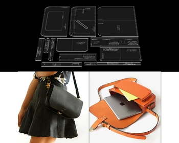 

Crossbody bag Acrylic Leather Template Home Handwork Leather craft Sewing Pattern Tools Accessory Pattern