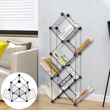 

Book Storage Stand Practical Household Book Organizer Iron Art Book Rack