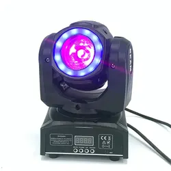 DJ освещение мини движущаяся головка светодиодный 60 Вт Луч светодиодный фонарь с 12 Светодиодный SMD5050 RGB супер яркий светодиодный стробоскоп