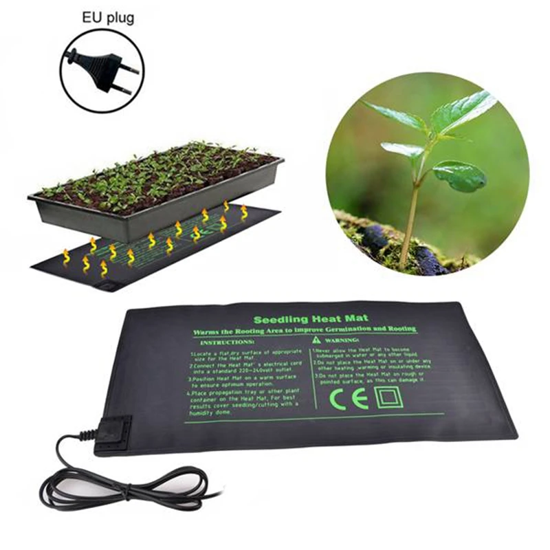 Plant Heating Mat 52x52CM Seedling Flower Electric Blanket Waterproof Warm Durable Hydroponic Heating Pad EU Plug