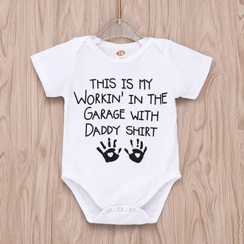 

Daddys Girl White Top Happy Fathers Day Cotton Baby Stuff for Newborn Baby Boy Girl Clothes Kids Clothes Bodysuit Outfit