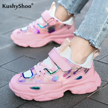 

Kushyshoo Kids Shoes 2020 Fashion Casual Hook & Loop Waterproof Leather Children Sneakers Non-slip Heighten Soft Running Shoes