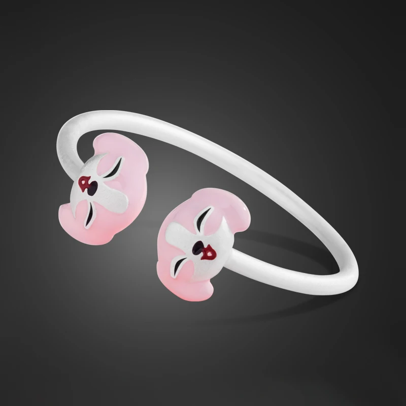 LOt Bangles Bracelets S925 Sterling Silver Female Puppy Red Rope Bracelet Dog Bite Bone