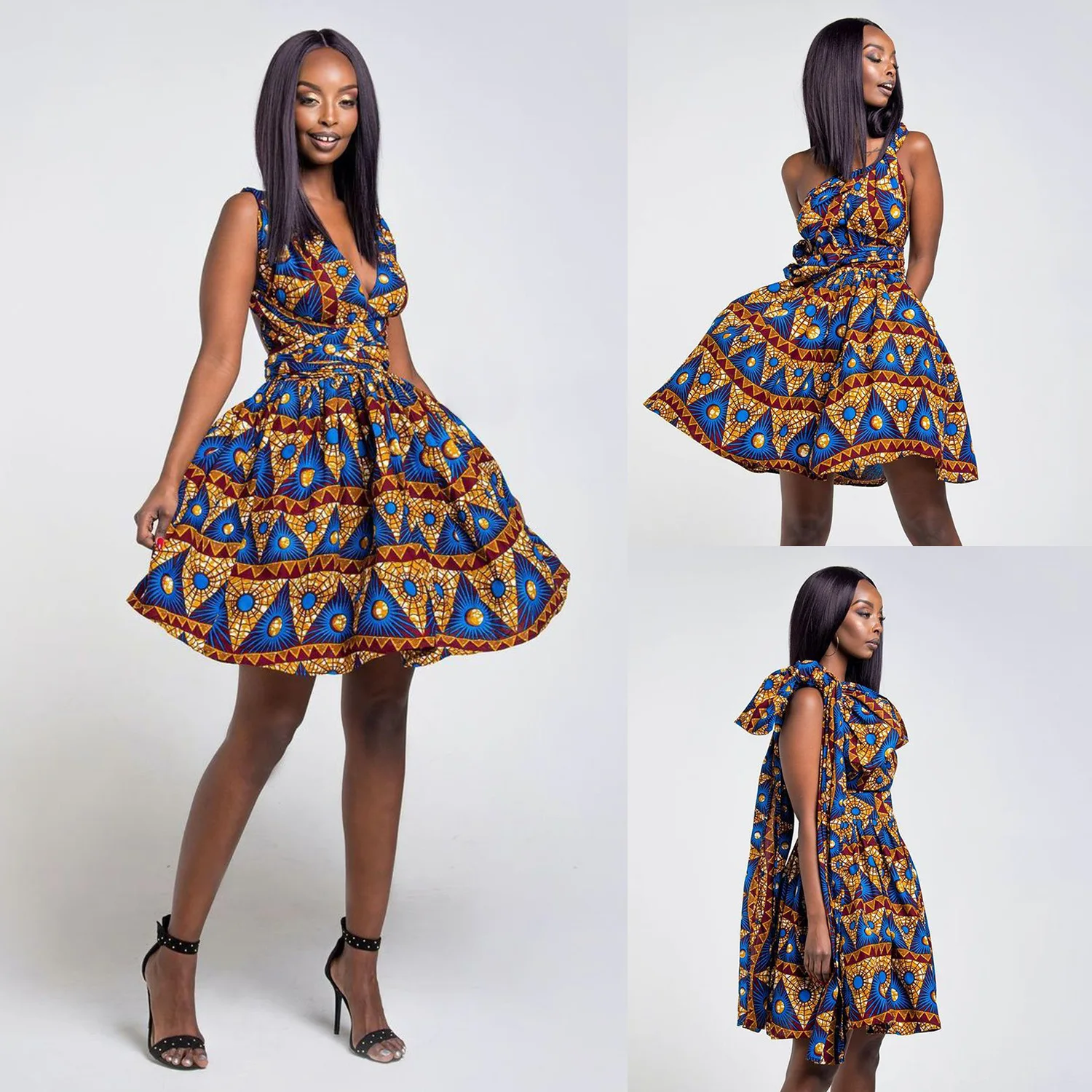 Robe africaine imprimé wax pour femme 98