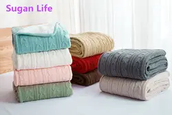 Sugan Life Новые 9 цветов осенние и зимние диванные одеяла Европейский ретро плюс бархат трикотажные повседневные пледы Бесплатная доставка