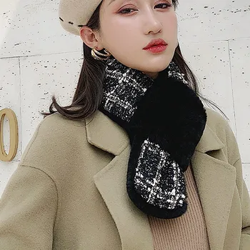 

Best Selling Plaid Element Luxury Women Scarf Warm Plush Delicate Personality Girl Soft Scarf Autumn And Winter Friends Gifts