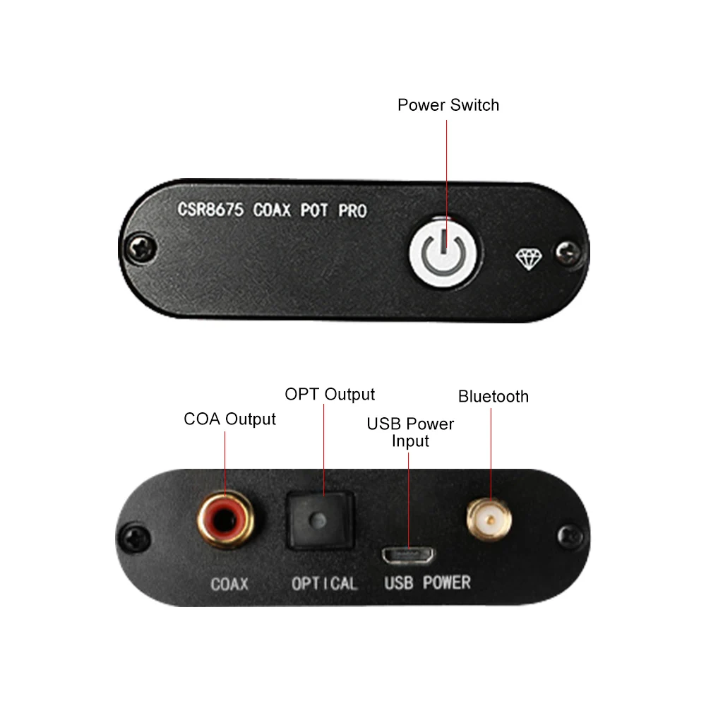 Приемник AIYIMA APTX HD CSR8675 Bluetooth 5 0 DAC Декодер коаксиальный Оптический цифровой