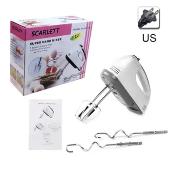 

US/EU/UK Plug Electric Food Mixer 7 Speeds Adjustable Dough Blender Hand-held Beater Cream Whisk for Kitchen Cooking U1JE