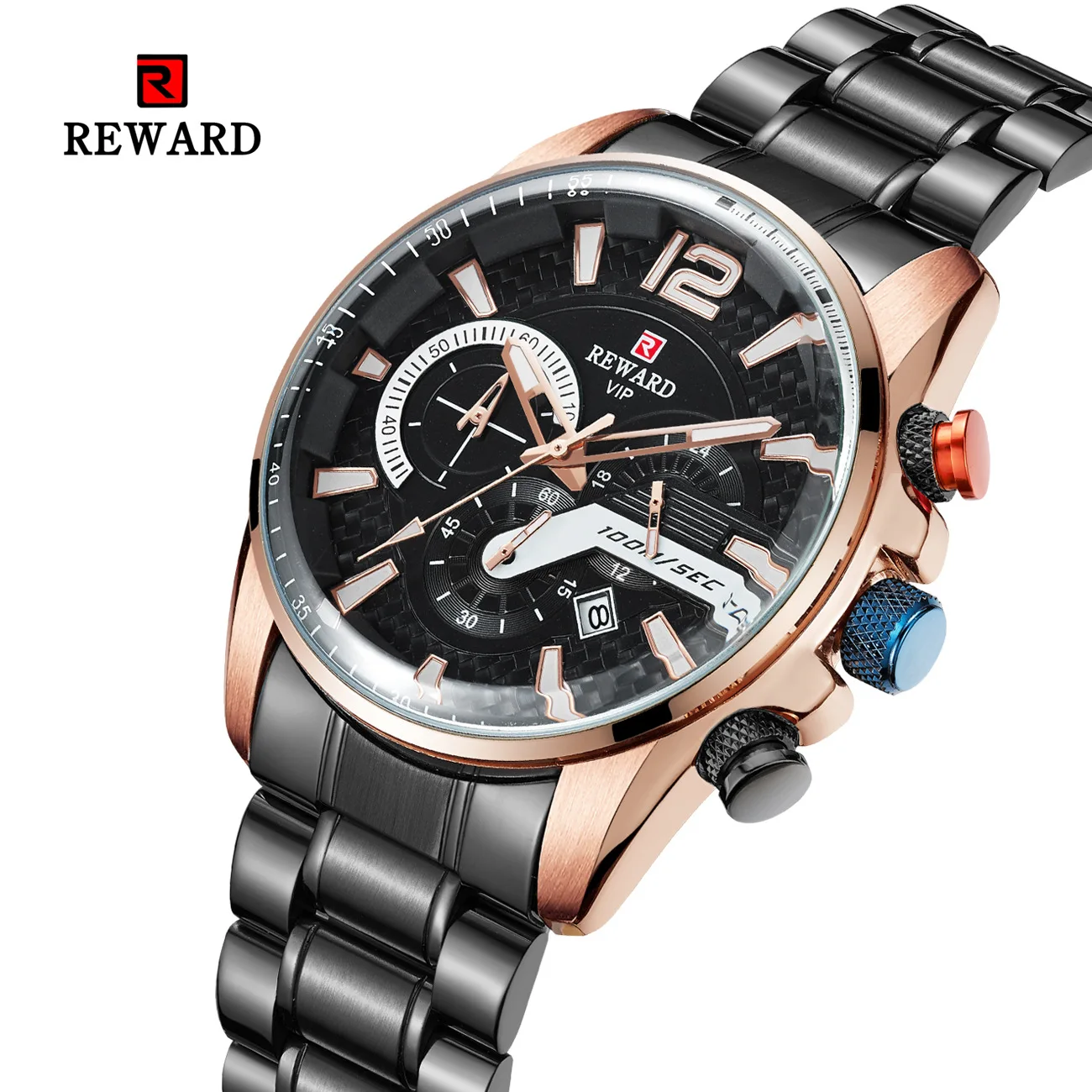

Reward63080 MEN'S Watch Steel Watch Calendar MEN'S Watch Six-pin Watch Waterproof Quartz Watch