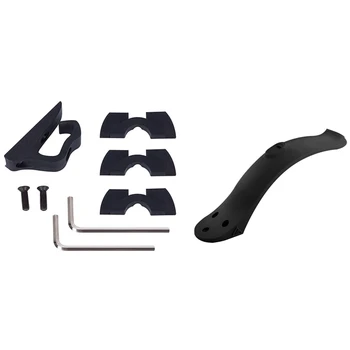 

1 Set Rubber Vibration Dampers and Hook Designed & 1 Pcs Electric Scooter Rear Fender Tire Shield Rear Fender