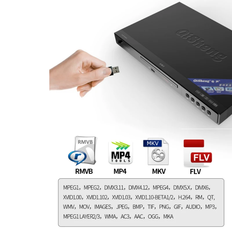 KYYSLB 11 Вт~ 19 Вт 220 В 5,1 канал полный формат домашний dvd-плейер VCDCD плеер портативный EVD машина дети HDMI cd-rom U диск