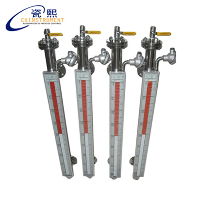 

2300mm side mounted magnetic level meter SS304 for high temperature liquid with lower and upper alarm