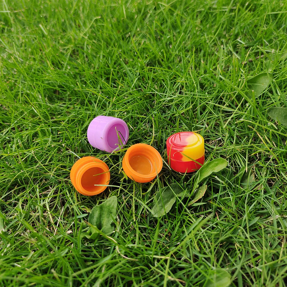 2 мл силиконовые банки для воска контейнер пищевых продуктов круглой формы чехлы