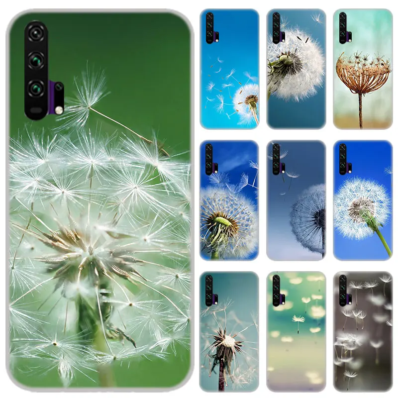 Силиконовый чехол s для huawei Honor 10 9 8 Lite 20 Pro 7A 7C 8X V20 V10 V9 летать Одуванчик TPU |