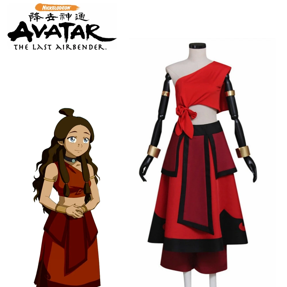 Katara Costume Аватар "Повелитель стихий" Катара косплей костюм Взрослый женский наряд индивидуальный костюм на Хэллоуин - Цвет: Katara Costume