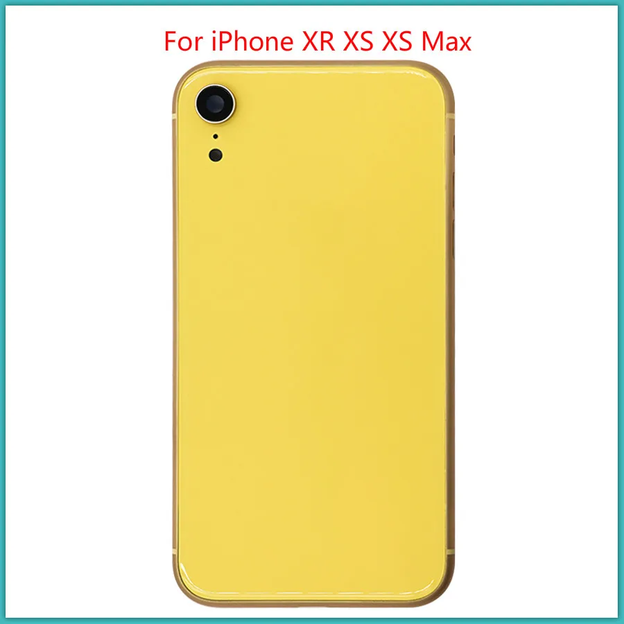 Для iPhone XR XS Max чехол для задней части телефона батарея задняя панель задняя крышка+ средняя рамка Шасси+ sim карта