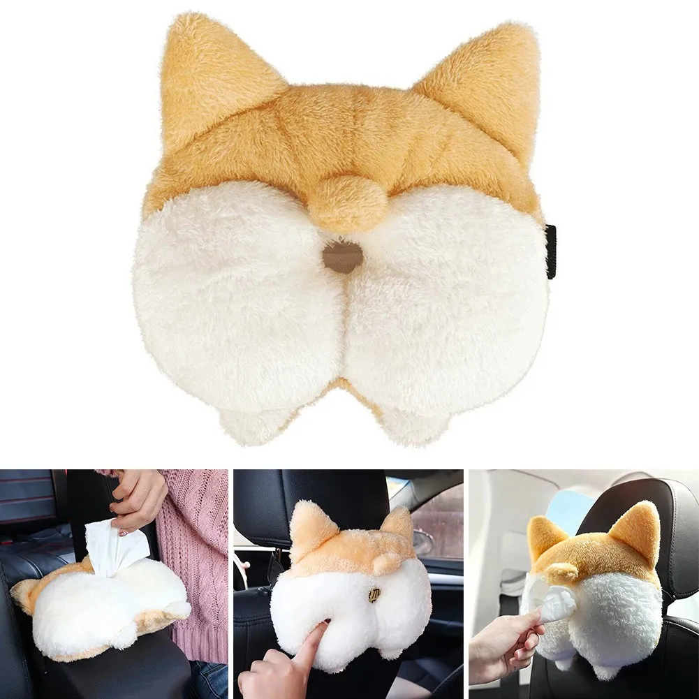 Высококачественный держатель для бумажных салфеток чехол Corgi Ass автомобильные