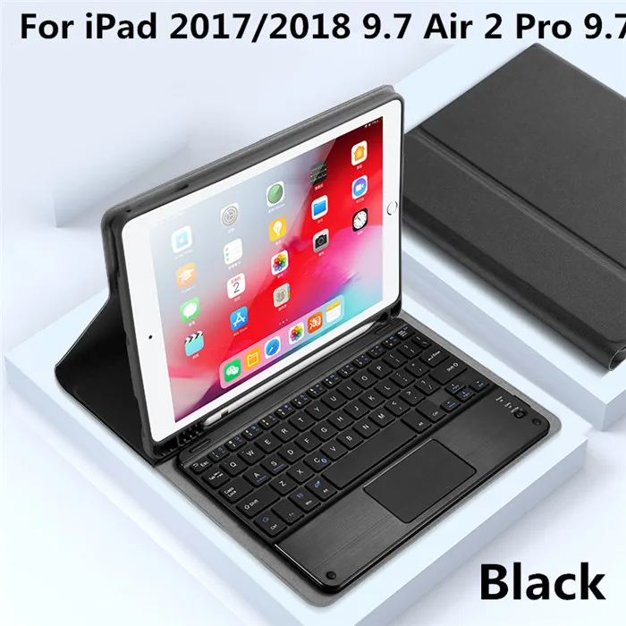 T9706-black Тачпад Клавиатура Чехол для iPad 9,7 Air 3 10,5 Pro 11 mini 5 7,9 дюймов Чехол коврик для мыши и клавиатуры Чехол для iPad 9,7 чехол - Цвет: T9706-black