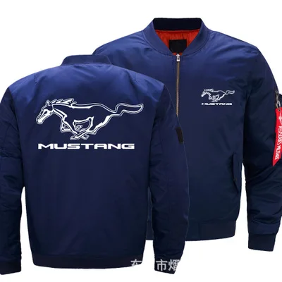 

New Autumn Winter Flight Jacket Mustang Coat Mens Womens Warm Casual Zipper Baseball Jacket