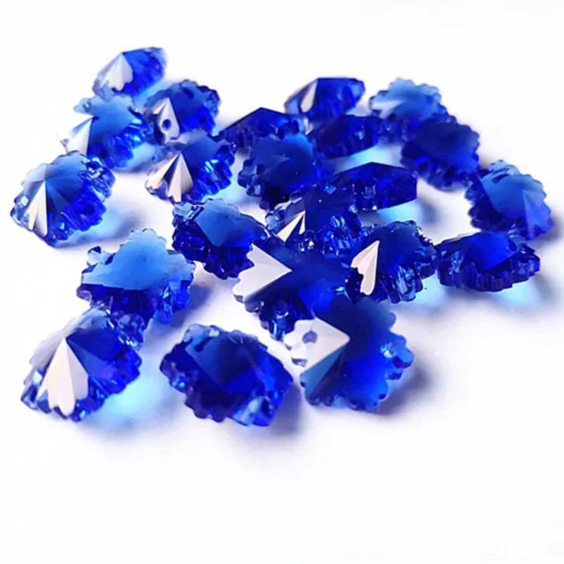 Top Quality 500pcs/Lot Blue 14mm K9 Crystal Snow Chandelier Beads (Free Rings ) In 2 Holes For Christmas Party Decoration 1pc 20 holes white silicone beads pendant mold decoration for diy necklace bracelet jewelry making craft 24 7 2 2cm