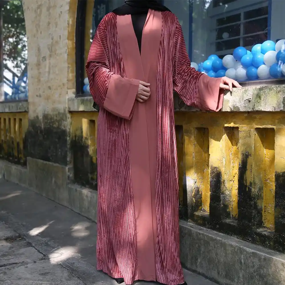 Women Robe Caftan Turkish Islamic Clothing Velour Abaya Kaftan Dubai Arabic Islam Kimono Cardigan Muslim Hijab Dress Abayas Aliexpress