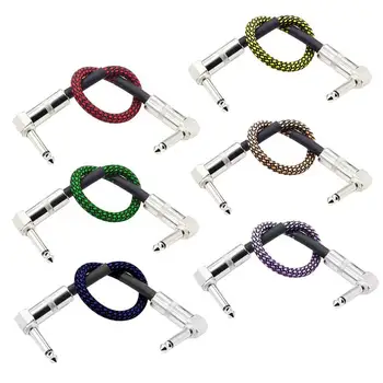 

6PCS 0.3M Right to Right Guitar Effect Pedal Cables with 1/4 Right Angle Plugs - B3