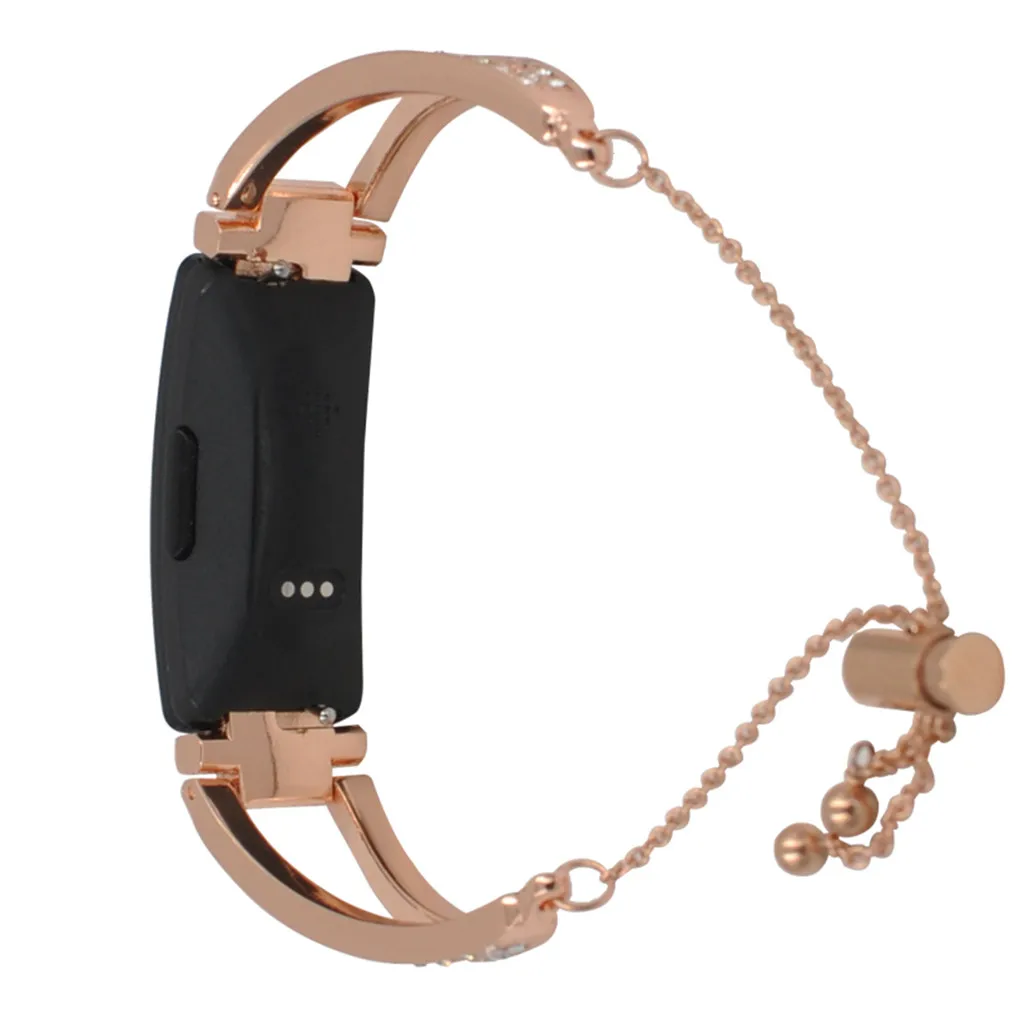 Ouhaobin для Fitbit inspire HR сменный алмазный браслет из нержавеющей стали ремешок для fitbit inspire 730#2