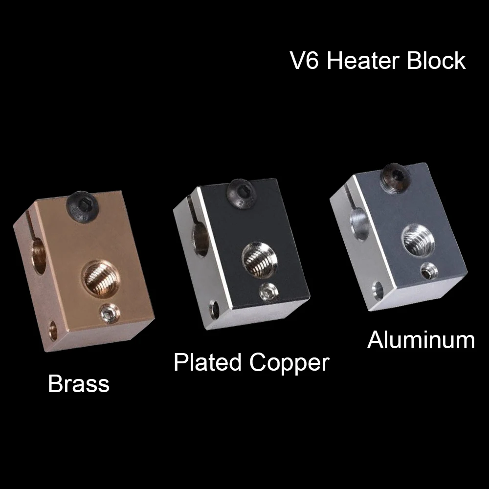 V6 нагреватель Блок покрытием медь, латунь, алюминий Высокое качество для E3d V6 Hotend 3d принтер запчасти BMG экструдер Titan