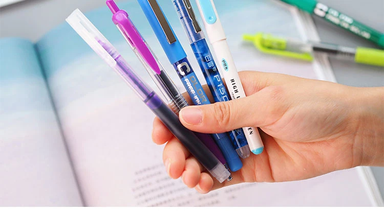 7 шт./компл. простота Цвет большой набор гелевых ручек 0,5 мм быстросохнущие прямые ручки маркера записи для школьные канцелярские принадлежности, милый, каваи