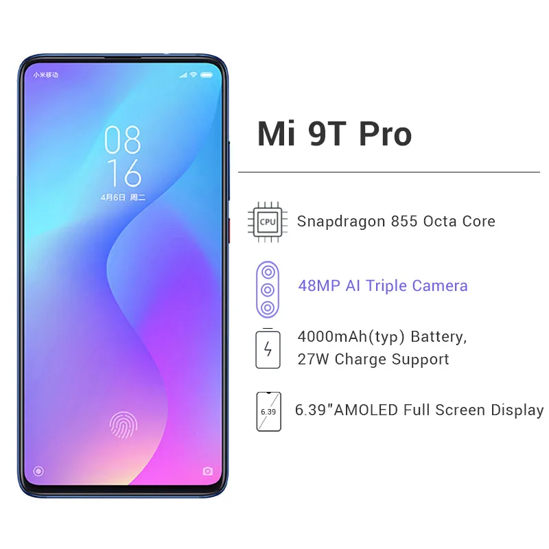 Глобальная версия Xiaomi mi 9T Pro(Red mi K20 Pro), 6 ГБ ОЗУ, 128 Гб ПЗУ, мобильный телефон, Восьмиядерный процессор Snapdragon 855, камера 48 МП