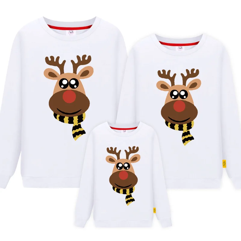 Г., новогодний хлопковый свитер для папы, мамы, дочки и сына одежда для всей семьи Одинаковая одежда для семьи