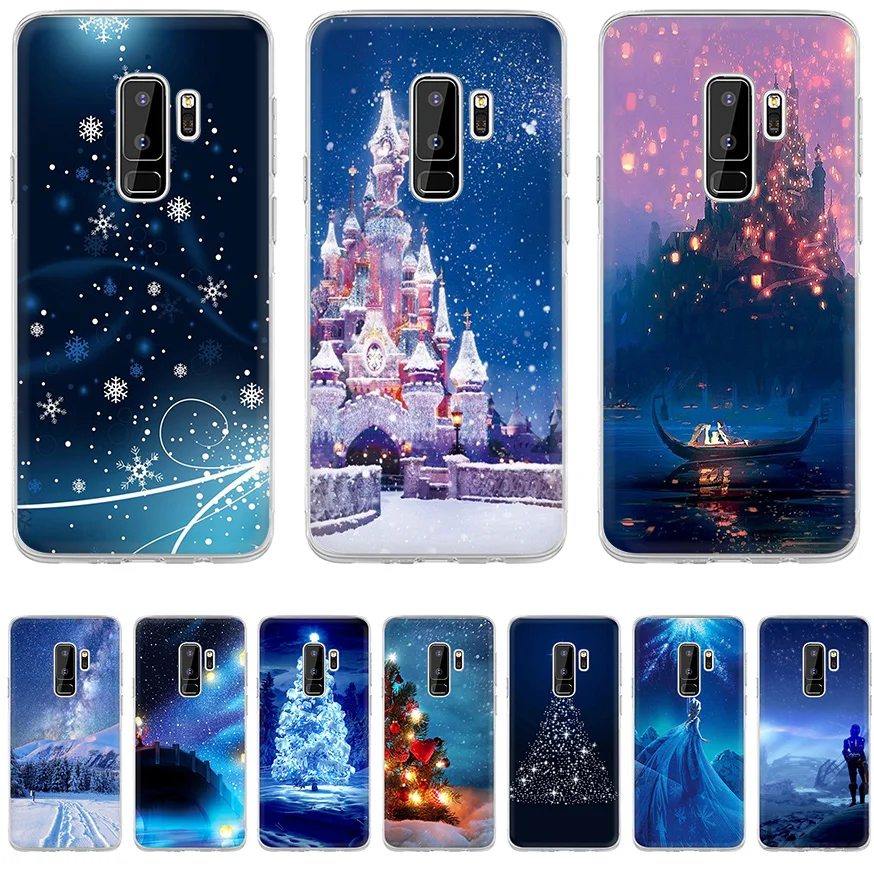 Чехол для телефона рождественские обои samsung Galaxy Note 8 9 10 S10 S10e S7 Edge S8 S9 Plus чехлы из