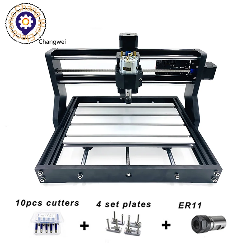 Лазерный гравер CNC 3018 PRO ER11 фрезерный станок с ЧПУ cnc3018 pro гравировальный GRBL