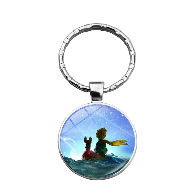 Don't Be a Boring Adult! Le Petit Prince B-612 Planet The Little Price keyring Fox Rose Classical Fairy Tale Glass Ball Keychain g3