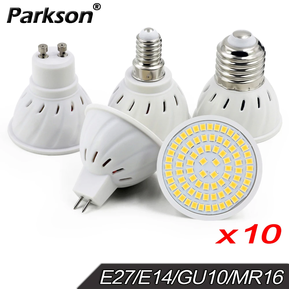 Светодиодная лампа MR16 E14 SMD2835 220 В 10 шт./лот E27 GU10 48/60/80 светодиодов|Светодиодные