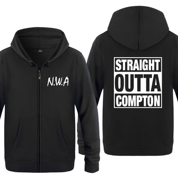 

Straight Outta Compton NWA Rock Rap Hoodies Men 2018 Men's Fleece Zipper Cardigans Hooded Sweatshirts