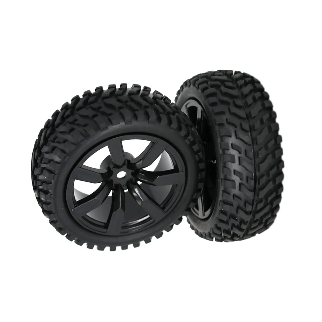 2x Tire Tyres Rubber For 1/16 RC Car Racing Truck Parts DIY Accessories