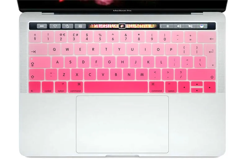 3 Английская крышка клавиатуры ЕС Защитная пленка для Macbook Pro 13,3 A1706 A1989 и 15,4 дюймов A1707 A1990 с сенсорной панелью - Цвет: 3