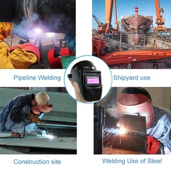 

Welder Mask Welding Helmet Protective Mask Solar Auto Darkening Black Arc Tig Mig Head-Mounted Sparkproof Anti-UV Headband