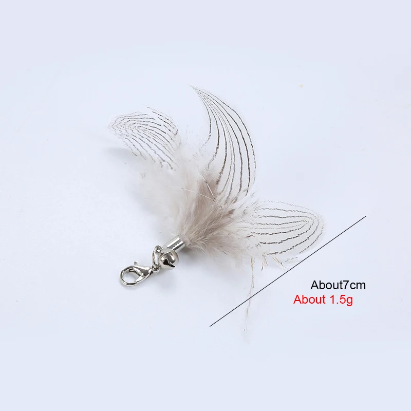 Cat Toy Feather Replacement Head Bells Feather Freely Change Combinations Multi-type For Cat Stick Telescopic Rod DIY Tools 