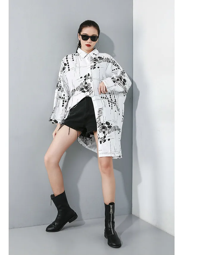 Max LuLu/ модные корейские женские готические топы, хлопковые блузки, женские длинные рубашки с принтом в стиле панк, винтажная осенняя одежда, большие размеры