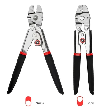 

Fishing Pliers 8-type Stainless Steel Rubber Sleeve Terminal Pressure Clamp Wire Rope Press Steel Chuck Shearing Crimping