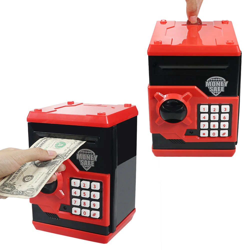 Детская электронная автоматическая копилка с паролем, мини-банкомат, экономия денег, коробка для монет, игрушки, развивающие игрушки для управления бизнесом