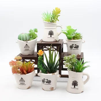 

2019 nian New Style Simulation Multi-meat Potted Plant Plant Flocked More Meat Plant Fake More Meat Imitation Flowers